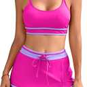 RIHOAS Women's Bikini with Swim Skirt -2026 Tummy Control Two Piece Bathing Suit High Waisted Push Up Swimwear for Beach Pool