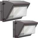 120W LED Wall Pack Light with Dusk-to-Dawn Sensor, 16800LM 5000K LED Security Flood Lighting, 120V Outdoor LED Wall Lights for Parking Lots|Warehouses|Factories|Yard, 2 Pack