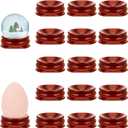 Taiyin 15 Pcs Sphere Stands for Display Crystal, Crystal Holder Wood Egg Ball Stand Stone Rock Display for Home Decor Gemstone (Medium,Simple Style)