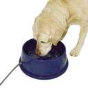 K&H Pet Products Thermal-Bowl Heated Water Bowl for Cats & Dogs Outside, Safety Listed Outdoor Heated Dog Dish for Pets, Automatic No Freeze, Anti Chewy Cord - 96 Ounces Blue 25W