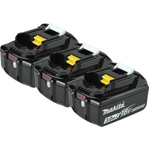 Makita BL1830B-3 18V LXT Lithium-Ion 3.0Ah Battery, 3/pk