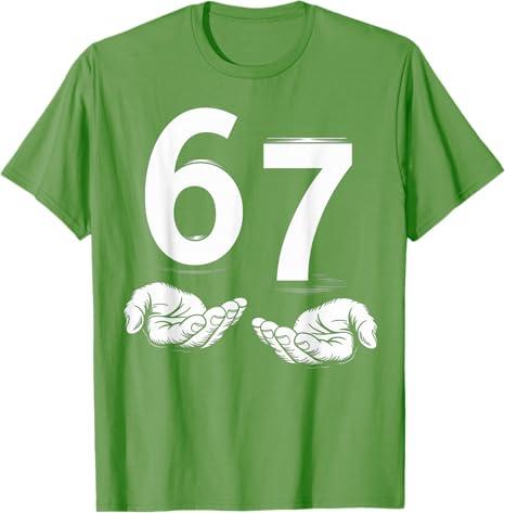 Funny Six Seven 6 7 Meme Gen Alpha Slang 6 7 Hands T-Shirt Medium