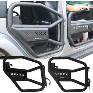 2 Rear Doors Set Off Road Compatible for 2007-2018 Jeep Wrangler JK,Fashion Design with Big Size Tube,Rear