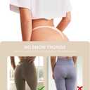 DEANGELMON Seamless G-string Thongs for Women - No Show Thong Underwear Low Rise Stretch Panties Workout Pack (Medium, Coffee - 8 Pack)