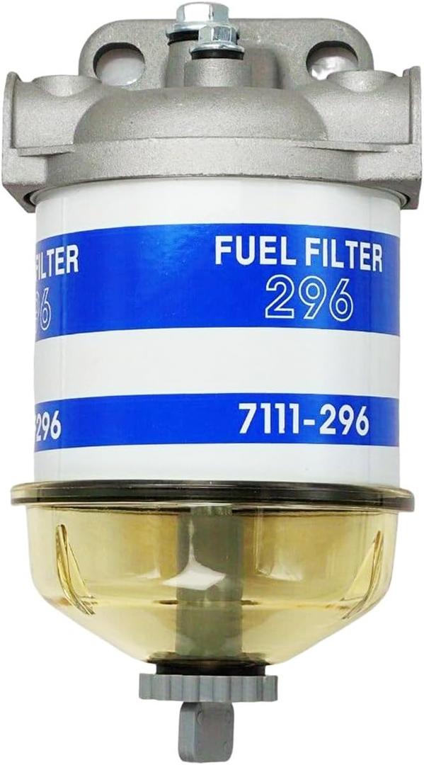 7111-296 Diesel Fuel Filter Assembly for Ford Tractor 2000 2600 4600 5000 5600 6600 7700 Replaces C7NN9162B D9NN9165BA C5NE9165C | For Massey Ferguson 133 135 140 145 165 175 178 | OE Quality