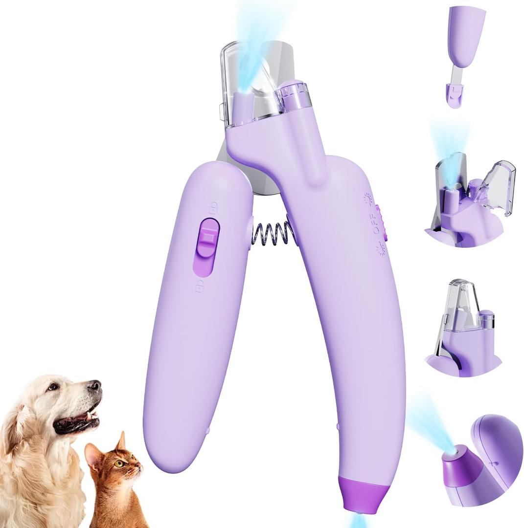 Dog & Cat Nail Clippers,Dog Nail Trimmers Powerful Safety Guard and Nail File to Avoid Over Cutting,Suitable for Large to Medium Dogs Cats,Professional Grooming Tool for Pets,darkviolet
