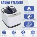 Portable Sauna Steamer Machine, 4L 1500W Steam Generator for Home Spa | Remote Control Operation, Fast Steam Output, Adjustable Timer, Compact Design for Relaxing Home Sauna Sessions