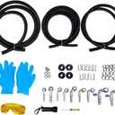 134a Universal AC Conditioning Hose Kit with Service Ports/O-Ring Fittings Clips/E-Z Clip Hose End Fittings Fits for Custom Cars Trucks Street Rods