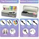 Double-layer Hair Tools Travel Bag and Heat Resistant Mat for Revlon One-Step Hair Dryer, Volumizer, Styler, Flat Irons, Straighteners, Curling Iron, and Haircare Accessories (Gray)