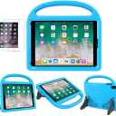 SUPLIK Kids Case for iPad 5th/6th Generation (9.7-inch, 2017/2018), iPad Air 2 Case with Screen Protector, iPad Pro 9.7 Durable Shockproof Protective Cover with Handle Stand for Kids, Blue