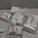 Giant bean 36pcs Wooden Dollhouse Furniture Set 5 Rooms 4 Family Dolls, Wood and Plastic Blue Dollhouse Accessories, Pretend Play Furniture Toys Christmas Birthday Gift for Boys Girls Kids Toddlers 3+