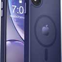 MOCCA Strong Magnetic for iPhone XR Phone Case, [Compatible with Magsafe][Mil-Grade Drop Protection] Slim Thin Translucent Matte Protective Cover Case for iPhone XR Case 6.1'', Deep Blue