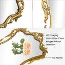 Gold Baroque French Vintage Wall Mirror- 17 x 26.5in Decorative Mirror for Bathroom, Bedroom, Living Room, Hallway