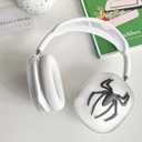 6 x 2 Pcs 3D Spider Shape Chrome Emblem Badges Sticker for AirPods Max Decoration for All Universal Car Vehicle, Truck, Motorcycle, RV, Scooter, SUV, Door, Window Decor (Black)