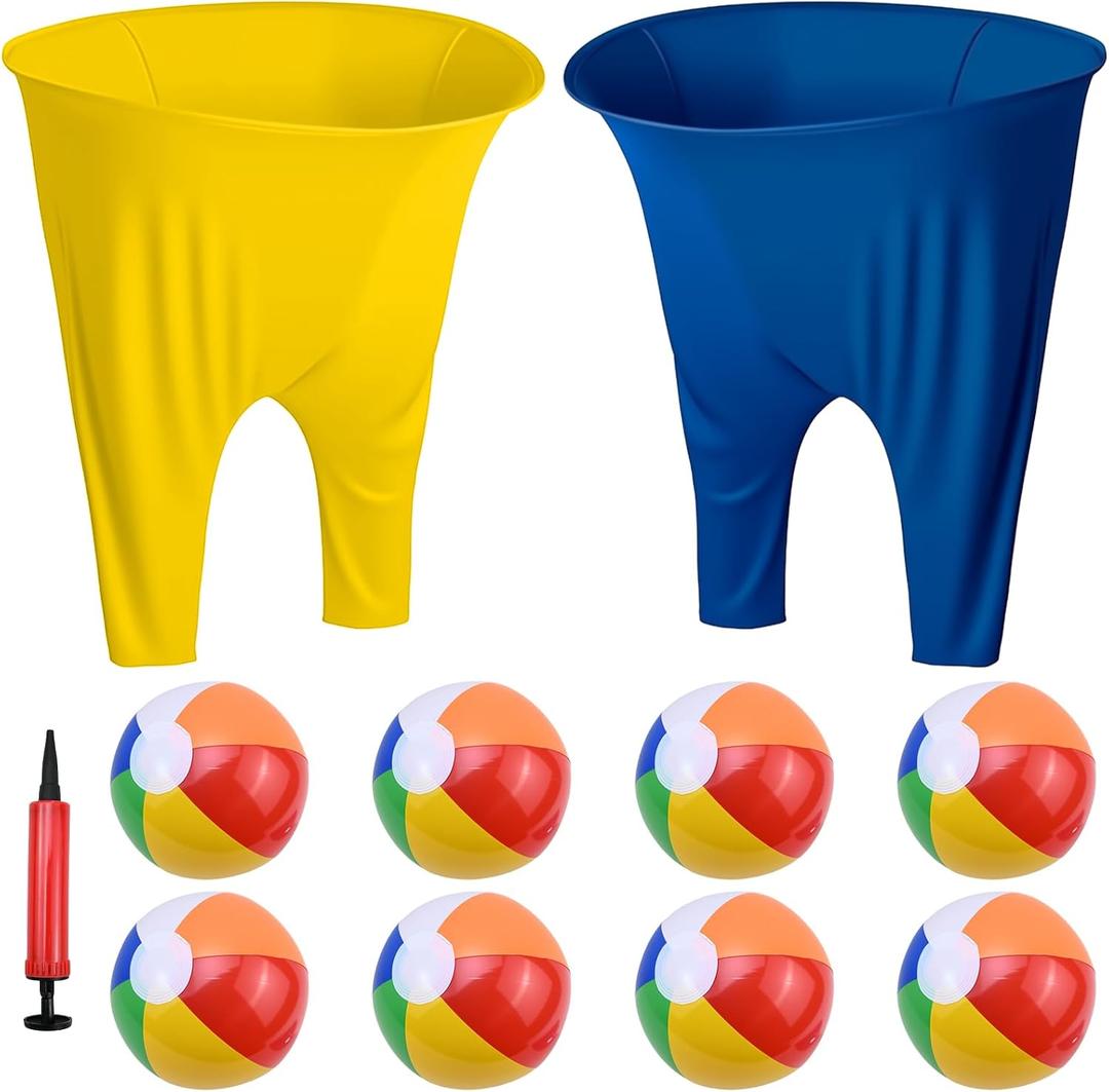 Granny Pants Yard Game for Kids & Adults with 8 Balls & Pump, Giant Outdoor Throwing Game for Family Gatherings, Backyard Party, Team Building, Picnic, Carnival, School Sports Day, Large