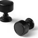 6 Pack Matte Black Cabinet Knobs, Single Hole Round Drawer Handle