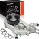 A-Premium Water Pump (W/ Thermostat) Compatible with Chevy, GMC, & Cadillac Models, 4.8L 5.3L 6.0L - Silverado, Tahoe, Suburban, Sierra, Yukon, H3 - Replace# AW6009 45002 252-901