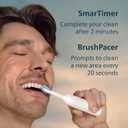 Philips Sonicare 5950 Series Electric Toothbrush with Pressure Sensor, 6 Brushing Settings, SmarTimer, BrushPacer, 21-Day Runtime, Travel Case, White, HX7130/03