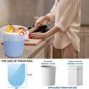 1.2 Gallon Flap-Tie Mini Trash Bags 125 Count Small, Leak Proof and Tear Resistant Garbage Bags for Bathroom, Kitchen, Office, Car, and Travel Durable Plastic Bin Liners, Clear