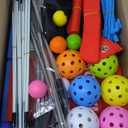 Backyard Golf Game with 2 Clubs, Portable 6 Hole Golf Course for Golf Practice Game, Outdoor Yard Golf Chipping Game for Family and Adults, Beach, Park, Lawn, Field Day Reunion Party Games (Red)