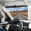 Veharvim Sun Visor Extender for Cars, Polarized Car Visor Extender Sun Blocker UV400, HD Adjustable Visor Extension, Clip on Sun Visor for Car, Universal, Glare, UV Protector