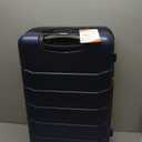 Sweetcrispy Carry on Luggage,Hard Shell Expandable Double Spinner Rolling Wheels Suitcase,TSA Lock, Canal Blue, 20 Inch