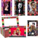 50 Pack Paper Picture Frames Dia De Los Muertos Altar Ofrenda Decorations Day of The Dead Photo Decorations Remembrance Supplies Picture Frame for Ofrenda Altar De Muertos, 4 x 6 Inch
