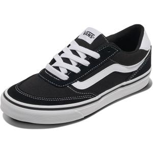 Vans Women's Brooklyn LS Shoe | Low-Top Sneakers for Everyday Wear, Walking, Work & Fashion, Black/White, 8