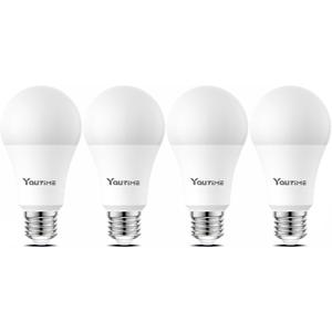3500K LED Light Bulbs A19 100 Watt Equivalent (Not Dimmable), Natural White, 1600 Lumens, E26 LED Bulbs 15W, Energy Saving Light Bulb for Living Room (4 Pack)