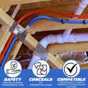 20 Pack 3/4 Inch Pex Tubing Bend Support Mounting Plate Fits 3/4" Nominal Pex Pipe (7/8" Actual Od), Galvanized Metal, Provides 90 Degree Turns