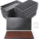 200 Cell Seed Starter Trays with Dibber  20 Pack Reusable Seedling Trays for Germination Propagation, 200 Hole Soil Digger for Quickly Setting Out, Gift for Gardener