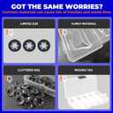 2 x 350PCS 65Mn Steel Internal Tooth Star Lock Washers Kit - M2.5/M3/M4/M5/M6/M8/M10 Black Oxide Quick Speed Clips, Rust-Resistant Fasteners for Automotive & Machinery Repair