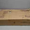 Shoe Storage Cabinet with 2 Flip Louvered Drawers, Narrow Wood Shoe Cabinet with Gold Handle, Hidden Entryway Shoe Organizer for Hallway, Foyer, Walnut (31.5 W)