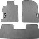 IKON MOTORSPORTS, Floor Mats Compatible with 2006-2011 Honda Civic Coupe & Sedan, Gray/Grey Latex All Weather Easy Clean Interior Car Carpets Full Set 3 Pieces