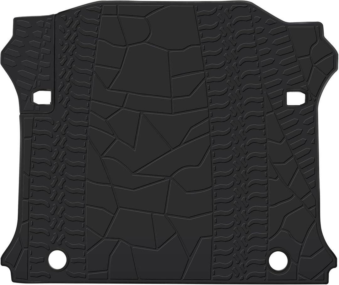 Cargo Liners Custom Fit for Jeep Wrangler JK Unlimited JKU 4 Door Sahara Rubicon 2011 2012 2013 2014 2015 2016 2017 2018 Trunk Mats Full Black Rubber Without Subwoofer Heavy Duty Odorless