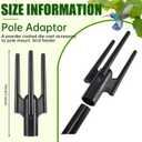 Geelin Pole Adaptor for Bird Feeder Adaptor Mount Protect Bird Food Deterrent Fits Single 1 Inch Pole Feeder Not Included