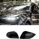 CEYGXICE Compatible with Tesla Model 3 Side Mirror Cover Replacement 2017 2018 2019 2020 2021 2022 2023 2024 2025, Right Side Rearview Mirror Cover Cap for Model 3 Accessories (Black)