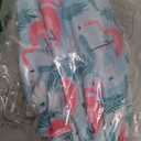 Pink Flamingos Shower Cap For Women Reusable Waterproof Double Layers Bath Cap Hair Protection Elastic Ladies Spa Salon Shower Hat