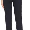 Oalka Women's Dress Pants Straight Leg Yoga Work Stretchy Pant for Office Business