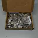 Ravinte 10 Pack 5 Pairs Short Arm Kitchen Cabinet Hinges for 1/2 Inch Overlay Cabinet, Brushed Nickel 105 Degree Opening Angle Hinges, Soft Close Concealed with Mounting Screws for Face Frame Door