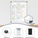 2 x LUCYCAZ Magnetic Dry Erase Board for Wall, 16" x 12" Double-Sided Whiteboard, Sliver Aluminum Frame Weekly Calendar Small White Board for Office,Home,Kitchen