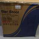 Mid Century Modern Swivel Bar Stool Set of 2, Counter Height Bar Stools with Back, Faux Leather, 350lb, 30" Whisky