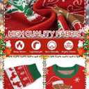 Roadbox Ugly Christmas Sweater Men 2025, Unisex Funny Christmas Sweatshirt, Warm Winter Holiday Pullover for Women Couples (Red, XL)