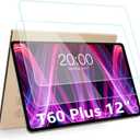 2-Pack Screen Protector Compatible with TECLAST T60Plus 12 inch Tablet, [HD Clarity] [9 Hardness] [Anti-Scratch] Tempered Glass