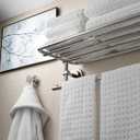 Moen DN0794BN Iso 24-Inch Wide Bathroom Hotel-Style Towel Shelf with Towel Bar, Brushed Nickel