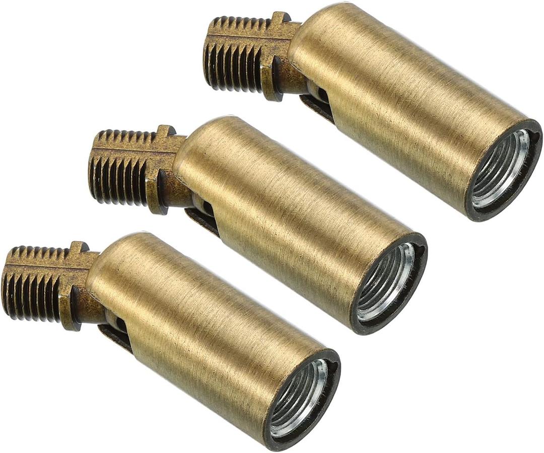 PATIKIL Sloped Ceiling Light Adapter, 3 Pack 180 Degree M10 Thread Chandeliers Ceiling Pendant Lighting Adapter for Angle or Irregular Ceiling, Bronze