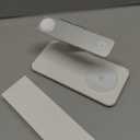 GUSGU 3 in 1 Charging Station for MagSafe Wireless Charger with Three-Level Night Light, 15W Max Fast Charging for iPhone 17/16/15/14/13/, Apple Watch Series 2-11/SE 3/ Ultra 3, AirPods Pro 3-Gray (White)