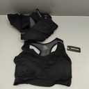 MIRITY Women Racerback Sports Bras - High Impact Workout Gym Activewear Bra (Medium, New Black*3)