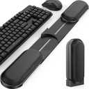 AboveTEK Keyboard Wrist Rest  Adjustable Angle & 25-Inch Length, Foldable Ergonomic Memory Foam Support for Computer, Laptop & Gaming  Non-Slip, Relieves Wrist & Elbow Pain for Typing & Mouse Use