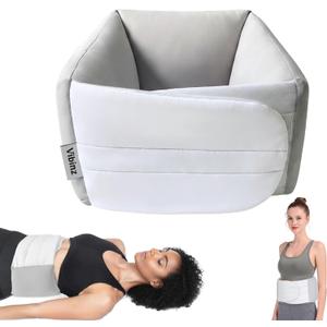 Night Align Support Pillow Lumbar Pillow for Office Chair 360° Active Waist Adjustable Align Lower Back Cushion Breathable Soft Silk Cotton with Ergonomic Curve for Bed Office Chair & Car Seat(L)